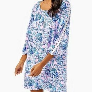 Lilly Pulitzer Remmy Tunic Dress Women’s Size M Magnolia Scoop Neck Lace NWOT